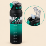 1000ml Sports Water Bottle with Straw, Flip-Top Lid & Measurement - Image 4