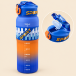 1000ml Sports Water Bottle with Straw, Flip-Top Lid & Measurement - Image 3