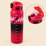 1000ml Sports Water Bottle with Straw, Flip-Top Lid & Measurement - Image 2