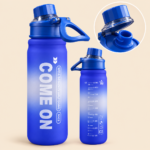 Gradient Sports Water Bottle with Flip-Top Lid & Measurement Markings – 1000ml - Image 2