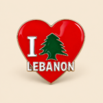 I Love Lebanon Cedar Heart Phone Sticker - Image 2