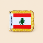 Lebanon Flag Cedar Metal Phone Sticker - Image 2