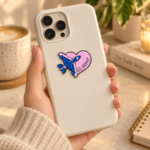 Go Home Airplane Heart Enamel Pin