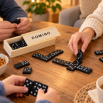 Classic Domino Set in Wooden Storage Box - Image 3