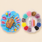 DIY Rhinestone Craft Kit with Flower-Shaped Storage Case – Multicolor