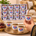 Momaz Coffee Cup Set 12 Pieces with Gold Rim - Image 2