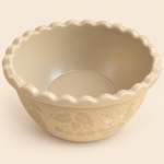 Decorative Plastic Serving Bowl with Scalloped Edge & Fruit Pattern - Image 5