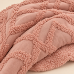 Prince Sleep Montana Sherpa Comforter Set – Dusty Blush, Single, 2 Pieces - Image 2
