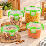 Panda Plast Fresh & Clip Round Food Storage Container 550ml - Image 2