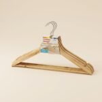 Natural Wooden Clothes Hangers – 3 Piece Set