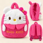 Hello Kitty Style Plush Backpack for Girls – Pink