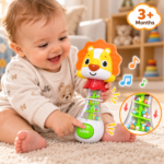 Babyard Lion Baby Rattle with Bead Handle - Image 2