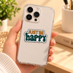 Just Be Happy Enamel Metal Sticker