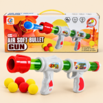 Kids Air Powered Foam Ball Blaster Toy Gun Set