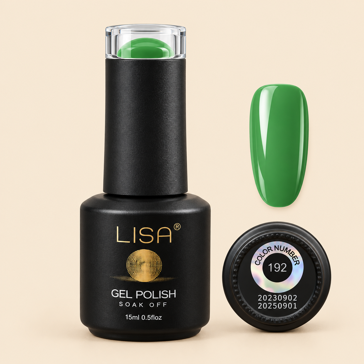 LISA Green Gel Polish Product Set LISA Green Gel Polish No. 192 – 15ml - Image 1