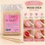 LISA Professional Disposable Wooden Cuticle Sticks 110mm – 100 Pcs - Image 2