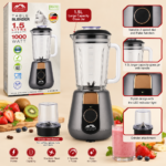 MOMAZ Berlin Series Table Blender with Grinder 1.5L 1000W