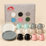 Momaz Colorful Porcelain Dinnerware & Coffee Cup Set