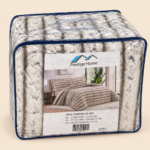 Prestige Home Silver Grey Plush Comforter Set – 4 Pieces