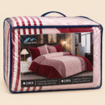 Prestige Home Striped Comforter Set – Red & Pink – 3 PCS - Image 3
