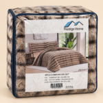 Prestige Home Taupe Plush Comforter Set – 4 Pieces -230 × 250 CM