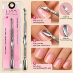 LISA Professional Stainless Steel Double-Ended Cuticle Pusher No. 5 - Image 2