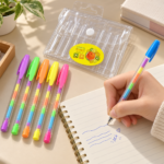Rainbow Gel Pens Set – 6 PCS Multicolor Writing Pens - Image 2