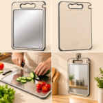 Double-Sided Reversible Cutting Board with Handle & Juice Groove - Image 2