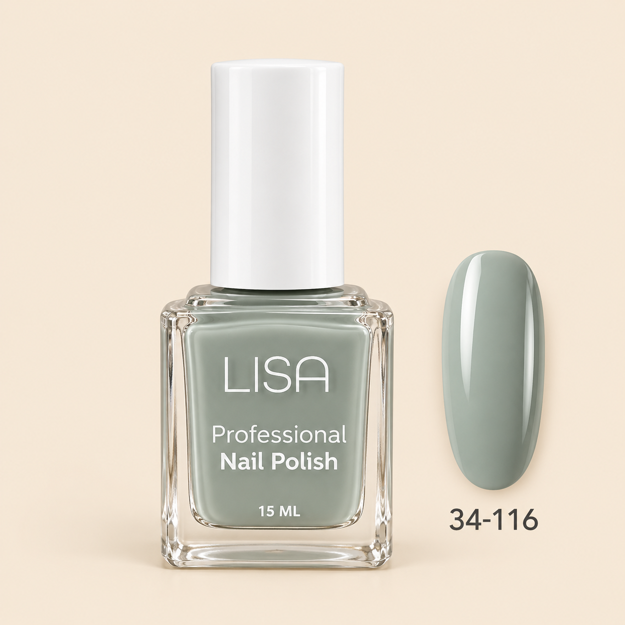 Sage Grey Professional Nail Polish LISA Professional Nail Polish – Sage Grey 34-116 - Image 1