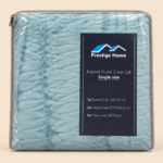 Prestige Home Light Blue Flannel Duvet Cover Set – Single – 3 PCS - Image 3