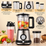 MOMAZ Berlin Series Table Blender 1500W – 1.8L with 2 Portable Bottles - Image 3