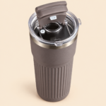 Taupe Stainless Steel Insulated Travel Coffee Tumbler 600 ml