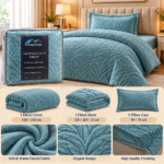 Prestige Home Light Blue Flannel Duvet Cover Set – Single – 3 PCS
