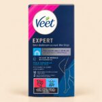 Veet Expert Wax Strips for Sensitive Skin – Legs & Body with Almond Oil – 12 Strips