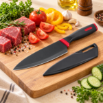 MOMAZ Berlin Series 7-Inch German Steel Chef Knife with Sheath - Image 2