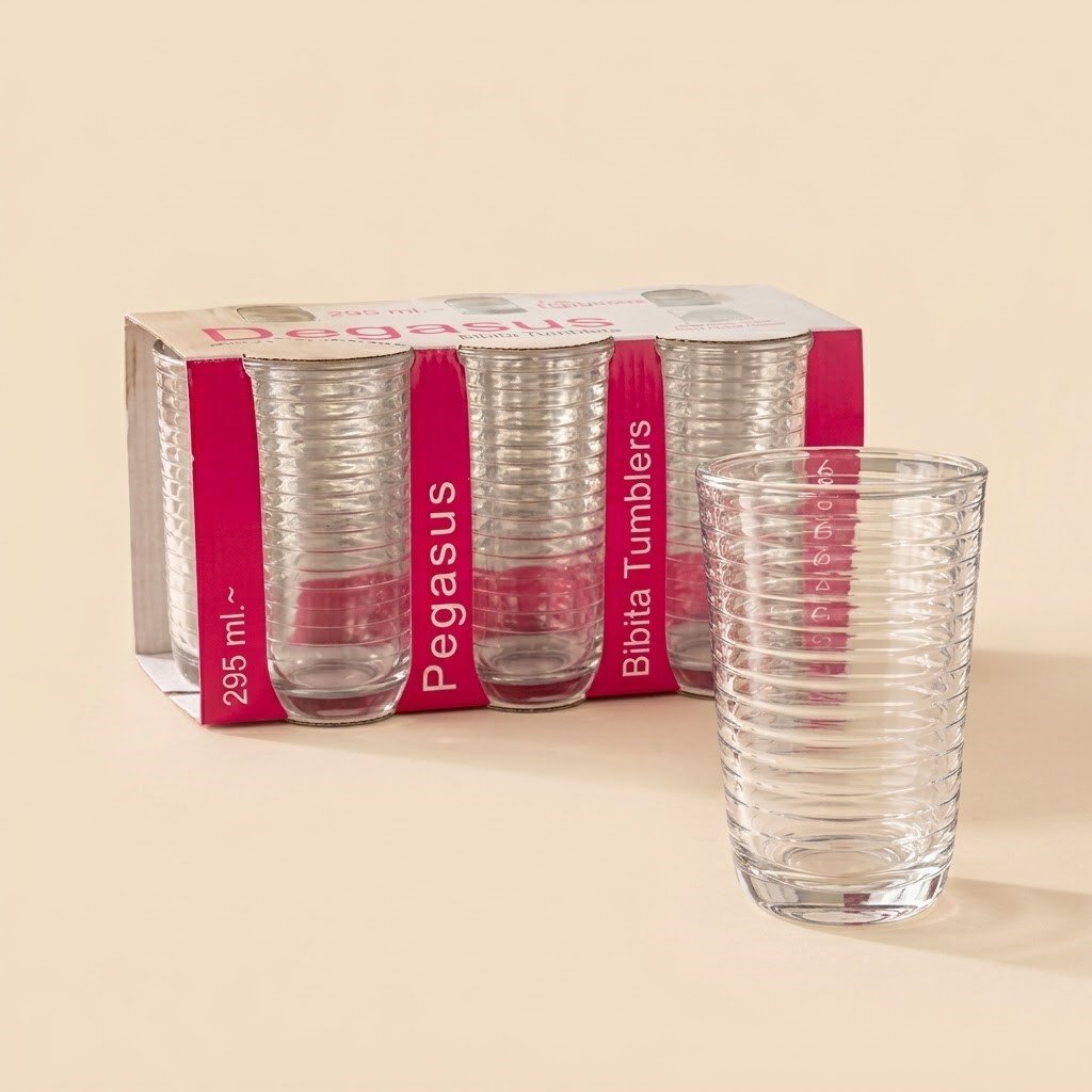 a7ebecb1-df26-4bba-a249-3289ae2fd98eاااااااااااا Pegasus Glass Tumbler Set – 6 Pieces, 295ml - Image 1