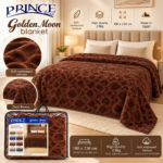 Prince Sleep Golden Moon Luxury Plush Blanket – Dark Brown, 180×230 cm, 2.8 kg