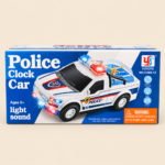 Police Pickup Truck Toy with Clock, Lights & Sound – Kids 3+