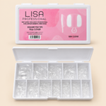 LISA Professional Square Toe Tips Full Cover Clear – 504 Pcs