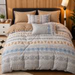 Diamond Geometric Single Duvet Cover Set – 160 × 210 cm