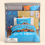 Prestige Home Kids Bulldozer Truck Bedspread Set 3 Pieces – Blue - Image 4