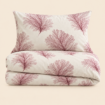 Prince Sleep Single Microfiber Duvet Cover Set – 3-Piece Beige & Mauve Leaf Print - Image 3