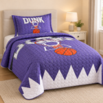 Prestige Home Kids Basketball Bedspread Set 3 Pieces – Purple - Image 2