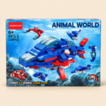 Animal World Whale Building Blocks – 139 pcs