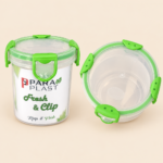 Panda Plast Fresh & Clip Round Food Storage Container 550ml