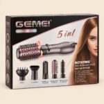 Gemei 5-in-1 Rotating Hot Air Hair Styler & Dryer – 1200W