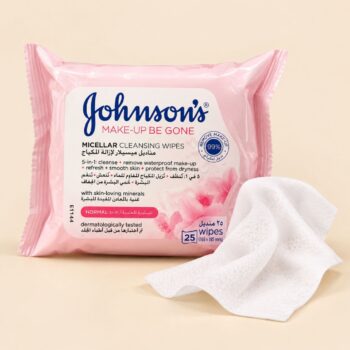 Johnson's Make-Up Be Gone Micellar Cleansing Wipes for Normal Skin – 25