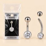 Clear Crystal Belly Button Ring