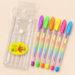 Rainbow Gel Pens Set – 6 PCS Multicolor Writing Pens