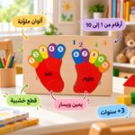 Tooky Toy Wooden Foot Puzzle Educational Learning Toy – 17PCS - Image 2